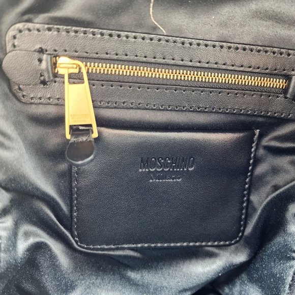 Moschino Quilted Nylon Backpack | Navy | NEW Defective - Picture 8 of 8